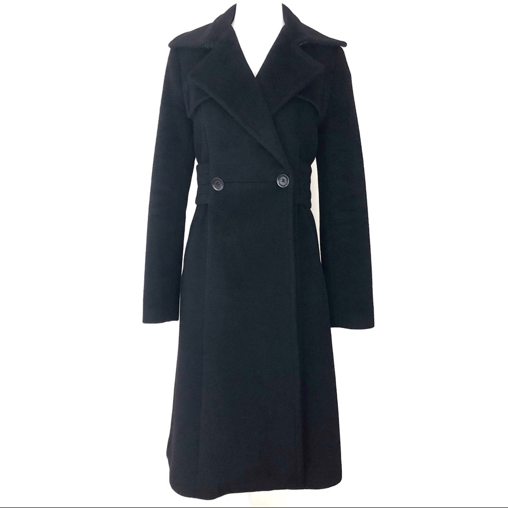 TIME (The Handsome Brand) Black Wool Coat (size 2)